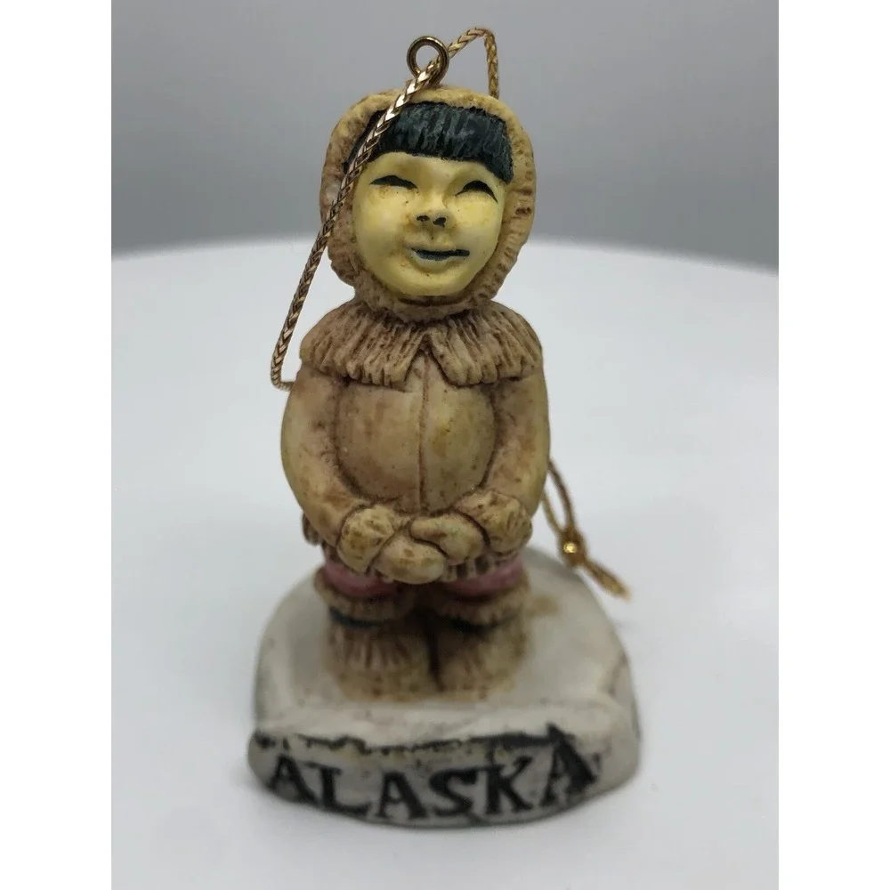 Rare 1988 Jackson Pacific Alaska Eskimo Child Ornament‎ 2.5
